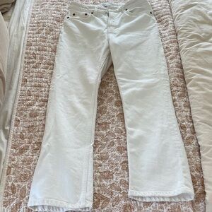 Never worn Zara kick flare White Jeans